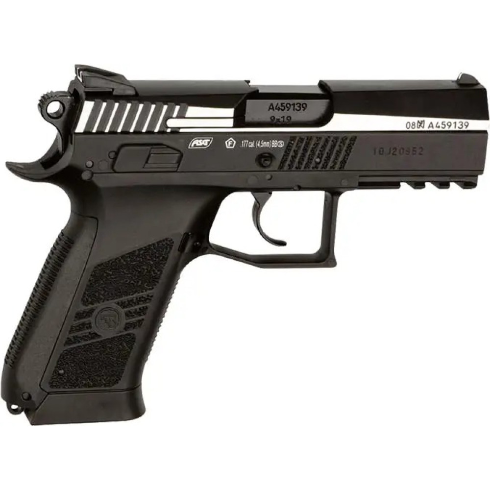 Пневматический пистолет ASG CZ 75 P-07 Duty Nickel Blowback (АСГ ЧЗ 75 П-07 Дьюти Никель Блоубэк)