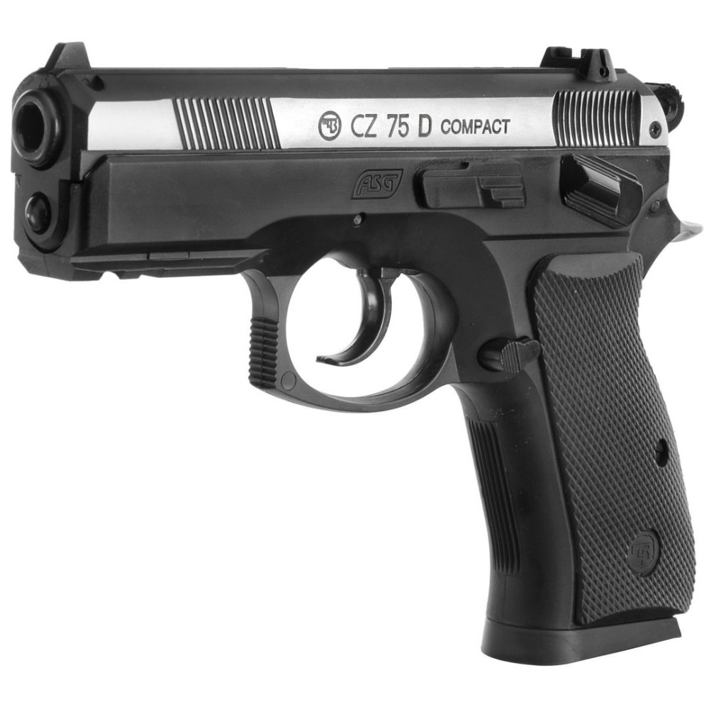 Пневматический пистолет ASG CZ 75D Compact Nickel (АСГ ЧЗ 75Д Компакт Никель)