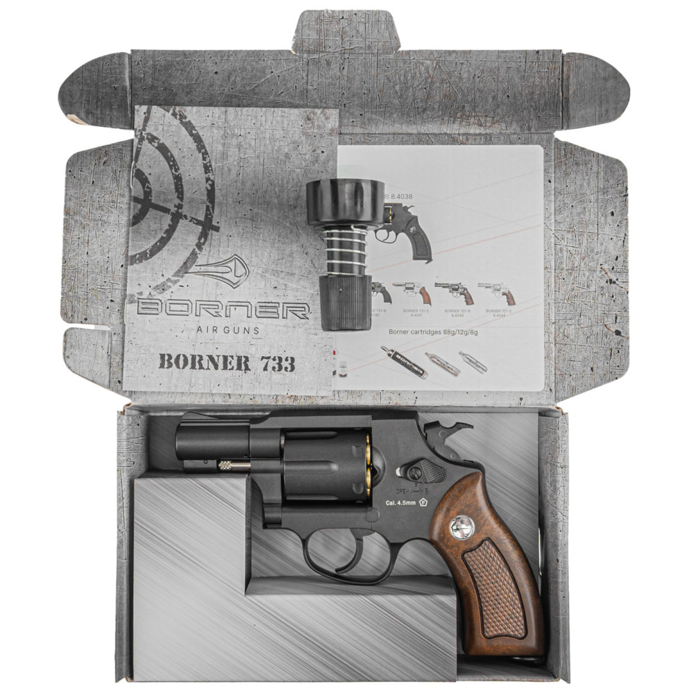Пневматичний револьвер Borner 733 Black (Борнер 733 чорний)