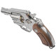 Пневматический револьвер Borner 733 Silver (Борнер 733 хромированный с коричневой ручкой)