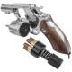 Пневматический револьвер Borner 733 Silver (Борнер 733 хромированный с коричневой ручкой)