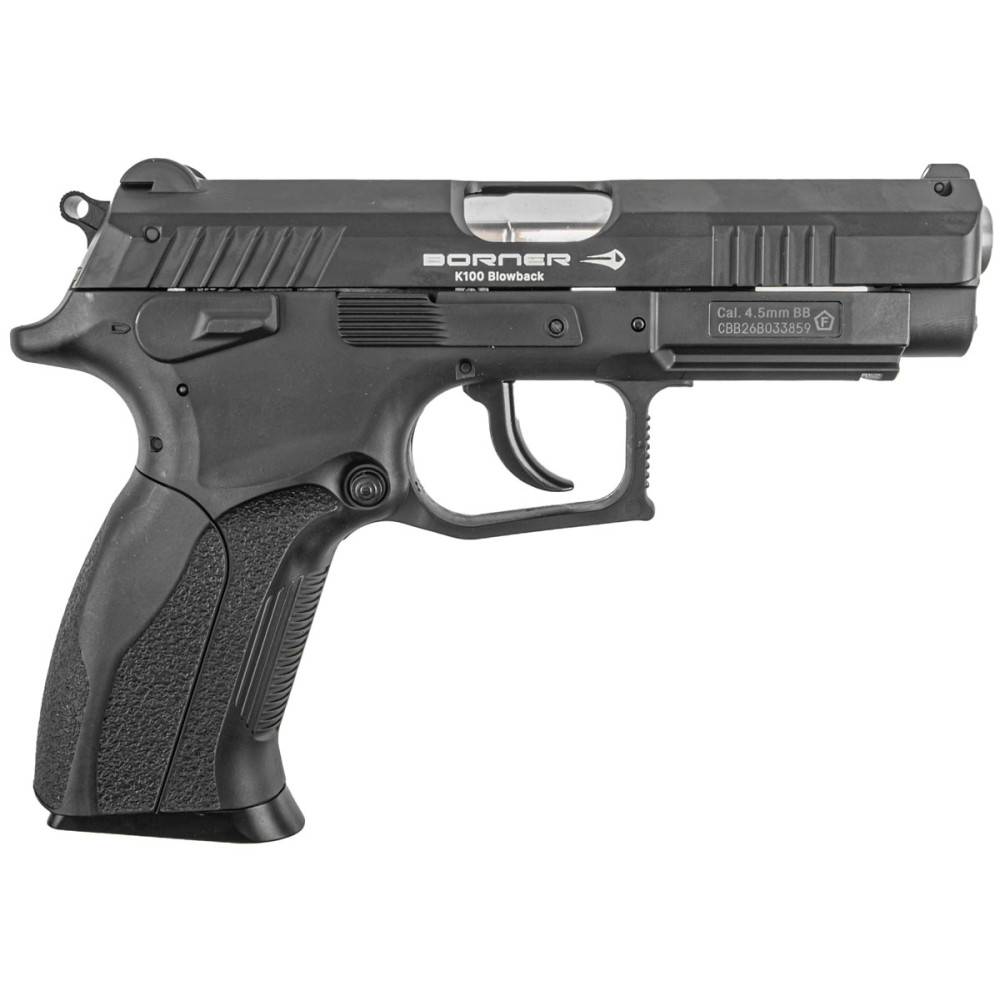 Пневматичний пістолет Borner K100 Blowback (Борнер К100 копія Grand Power з металевим затвором та Blowback)