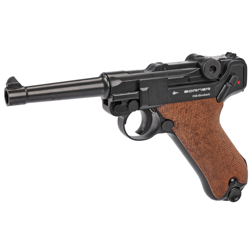 Пневматический пистолет Borner P 08 Blowback (Борнер П 08 Парабеллум)