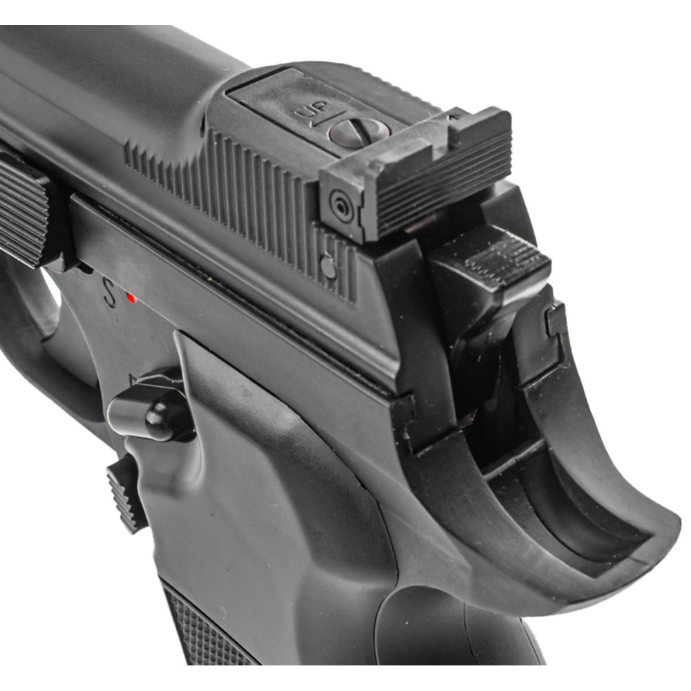 Пневматический пистолет Borner P210 Blowback Black (Борнер Р210 копия Sig Sauer P210 с регулируемым прицелом)