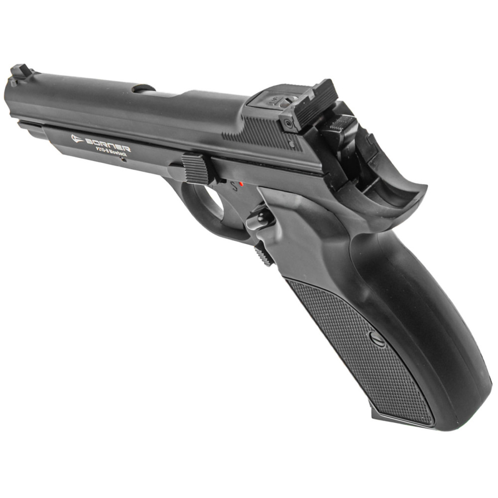 Пневматический пистолет Borner P210 Blowback Black (Борнер Р210 копия Sig Sauer P210 с регулируемым прицелом)