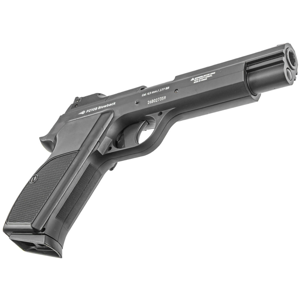 Пневматический пистолет Borner P210 Blowback Black (Борнер Р210 копия Sig Sauer P210 с регулируемым прицелом)