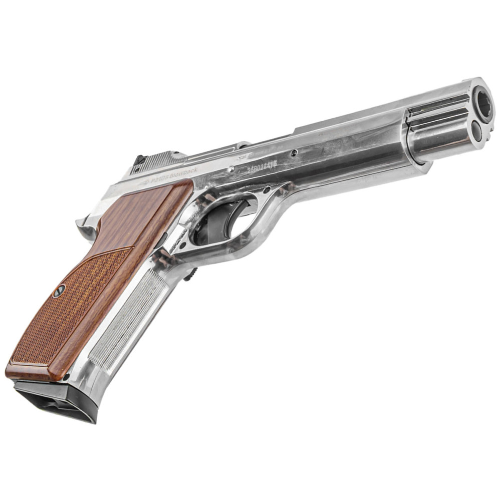 Пневматичний пістолет Borner P210 Blowback Silver (Борнер Р210 хромована копія Sig Sauer P210 з регульованим прицілом)