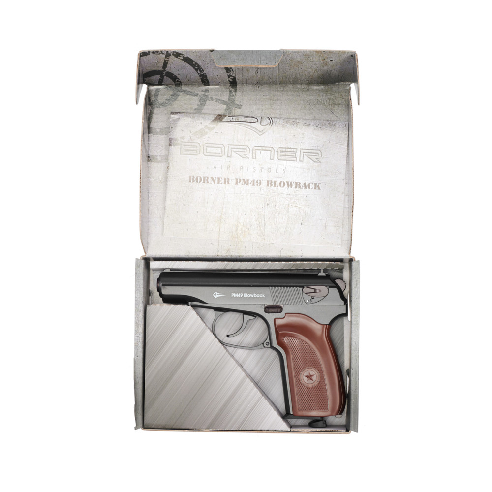 Пневматический пистолет Borner PM49 Blowback (Борнер ПМ 49 Блоубек)