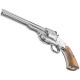 Пневматичний револьвер Borner Schofield Silver (Борнер Шофілд хромована копія Smith & Wesson Model 3)