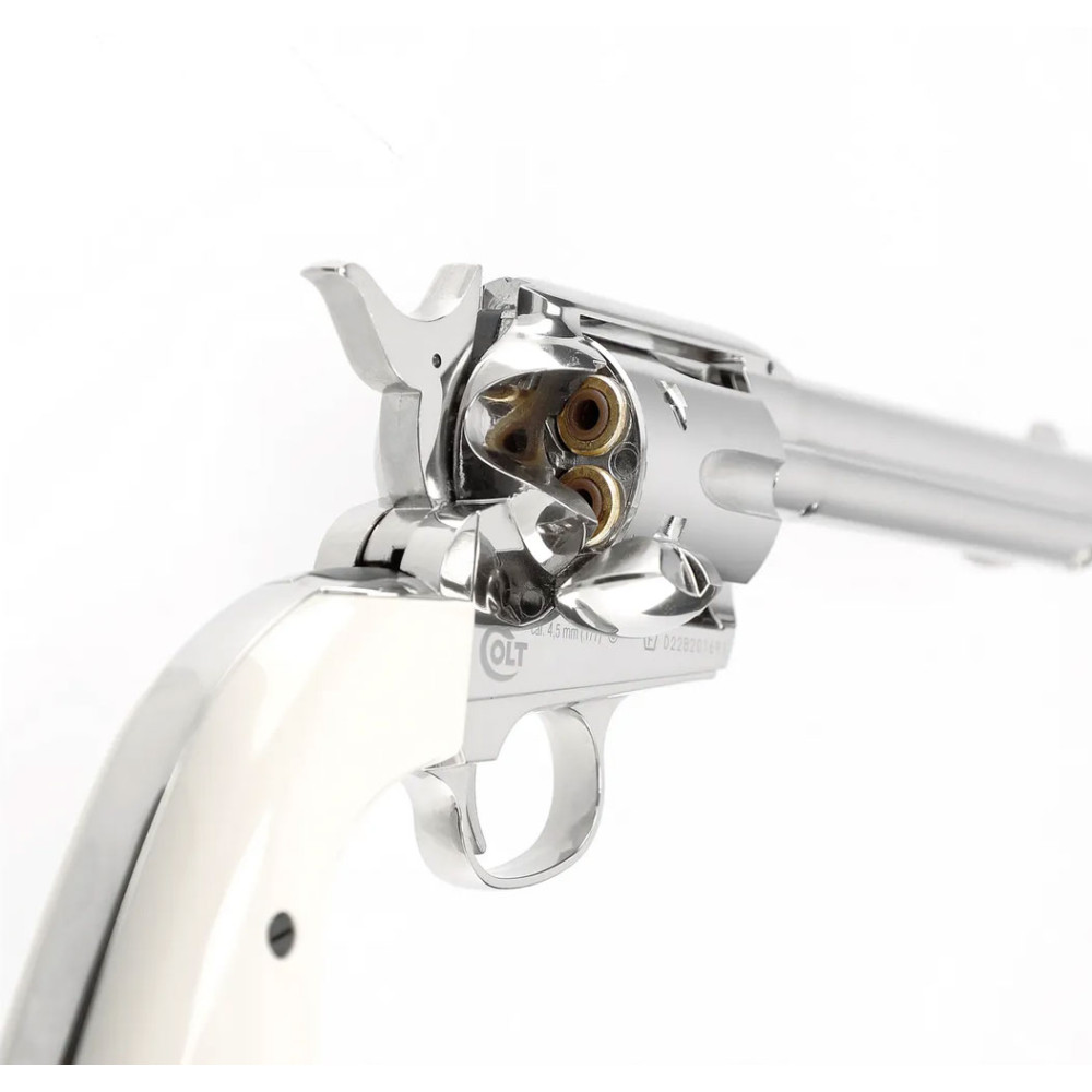 Пневматический револьвер Umarex Colt SAA .45 BB Nickel finish 5.8309 (Умарекс Кольт САА .45 ББ Никель)