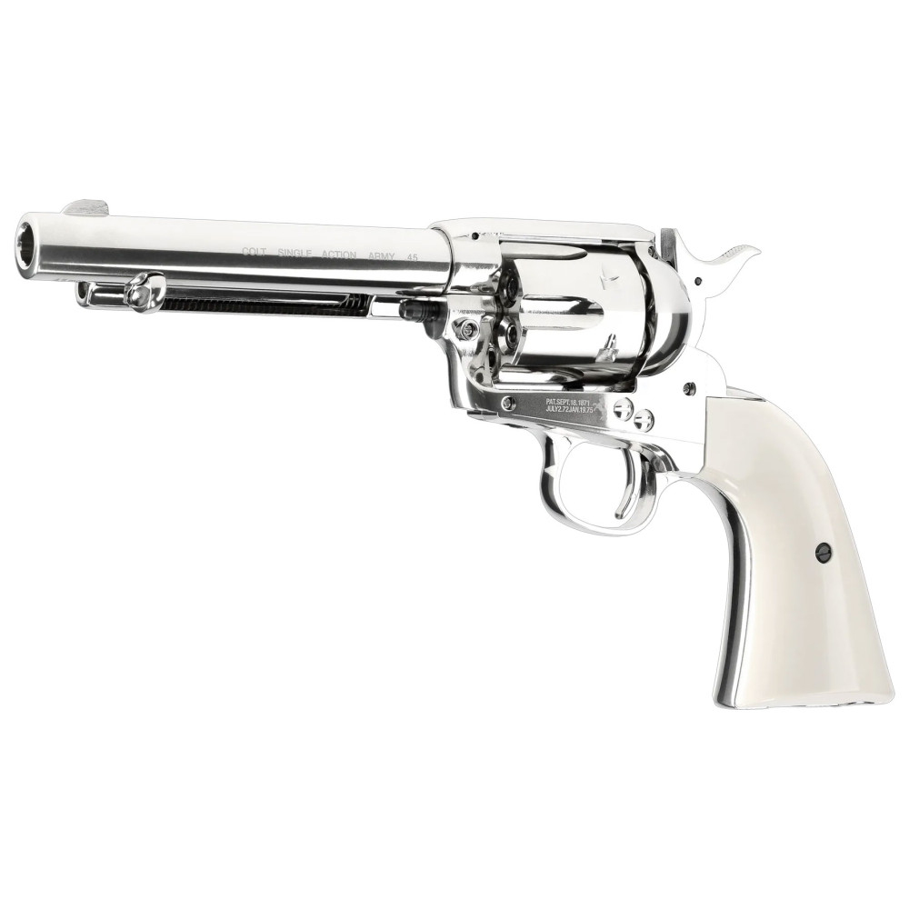 Пневматический револьвер Umarex Colt SAA .45 Pellet Nickel finish 5.8322 (Умарекс Кольт САА .45 Пеллет Никель)