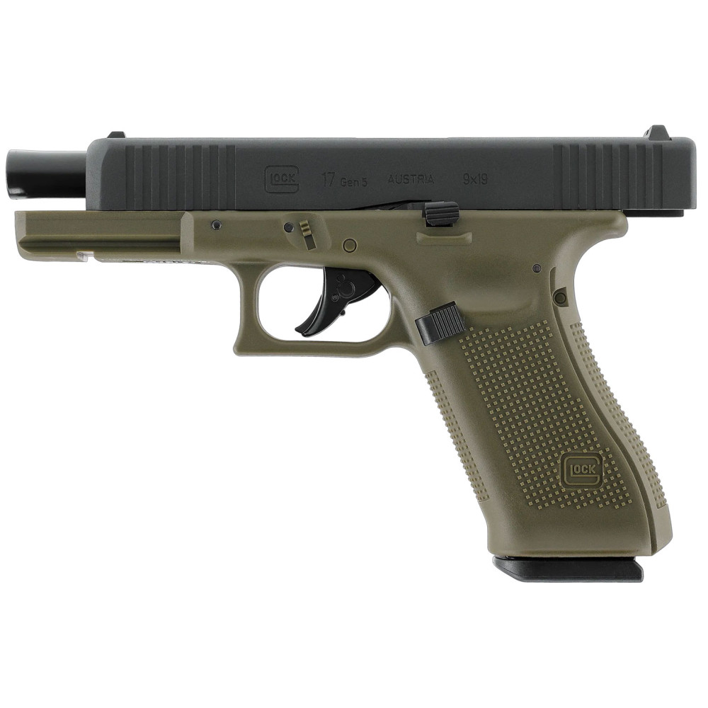 Пневматический пистолет Umarex Glock 17 Gen 5 Blowback 5.8471 (Умарекс Глок 17 Ген 5 Блоубек зеленый)