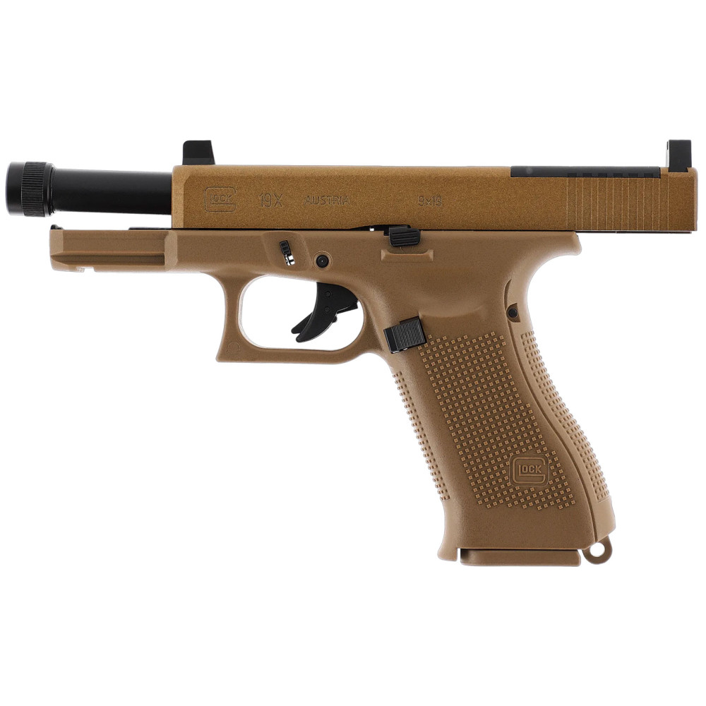 Пневматичний пістолет Umarex Glock 19X MOS Blowback 5.8462 (Умарекс Глок 19Х МОС Блоубек пісочний)