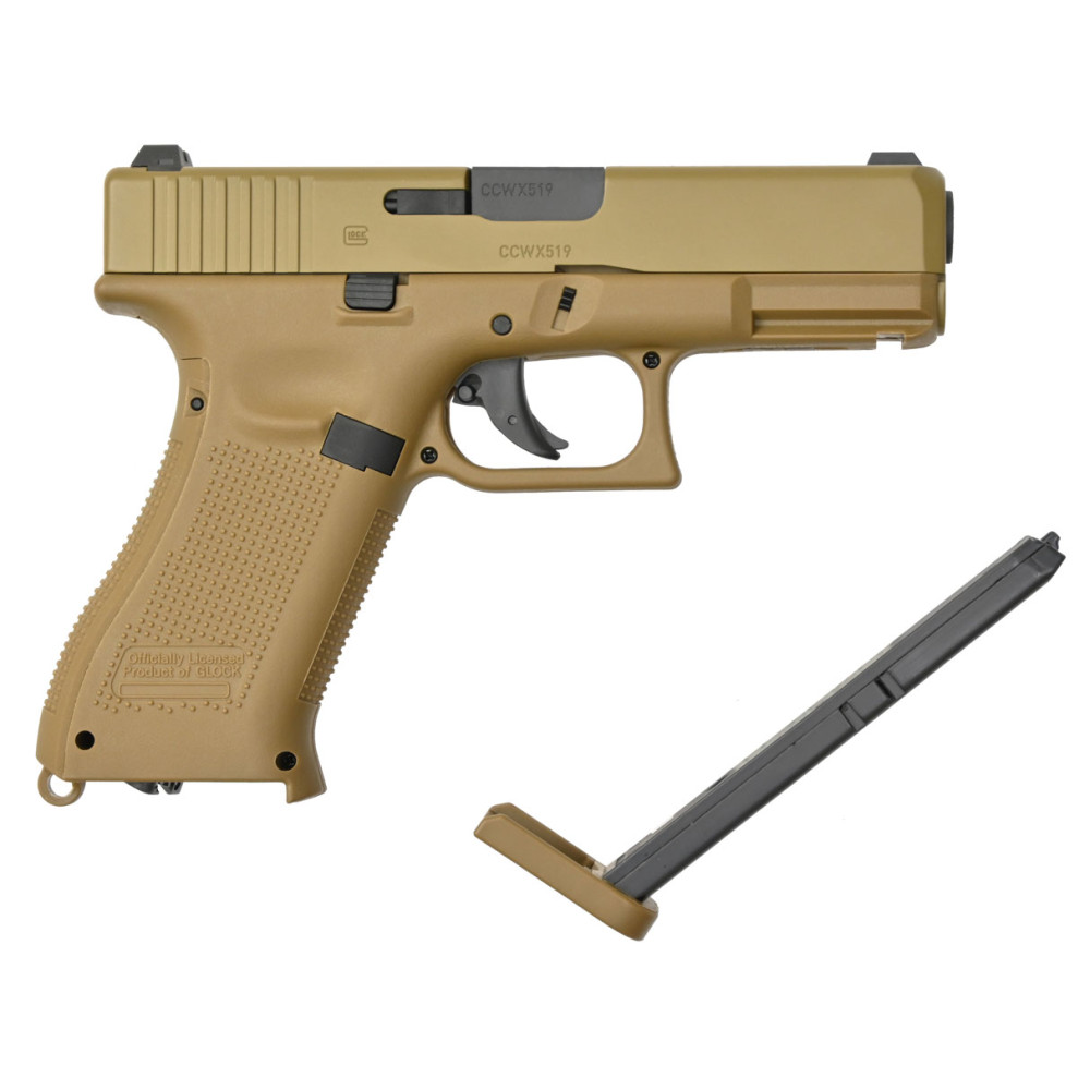 Пневматический пистолет Umarex Glock 19X Tan 5.8368 (Умарекс Глок 19Х песочный)