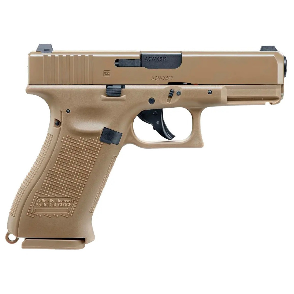Пневматичний пістолет Umarex Glock 19X Tan Blowback 5.8367 (Умарекс Глок 19Х Блоубек пісочний)
