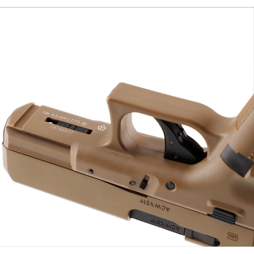 Пневматичний пістолет Umarex Glock 19X Tan Blowback 5.8367 (Умарекс Глок 19Х Блоубек пісочний)