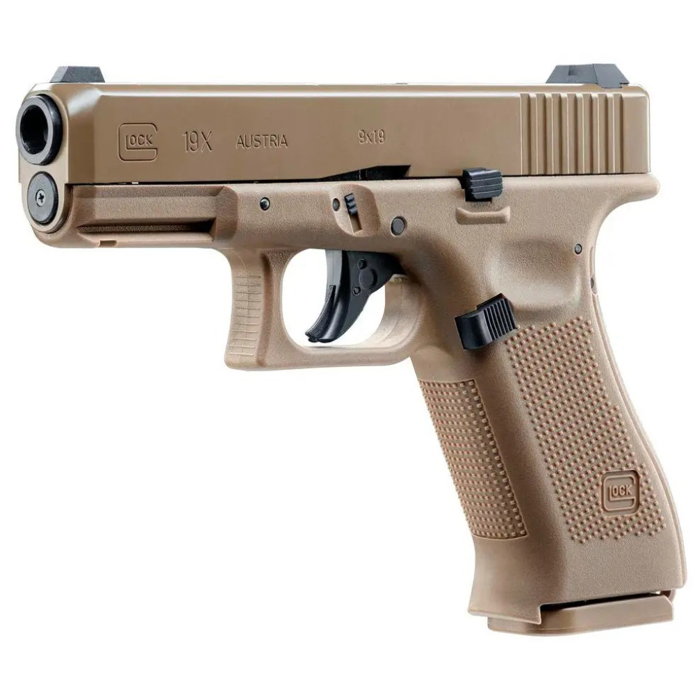 Пневматичний пістолет Umarex Glock 19X Tan Blowback 5.8367 (Умарекс Глок 19Х Блоубек пісочний)