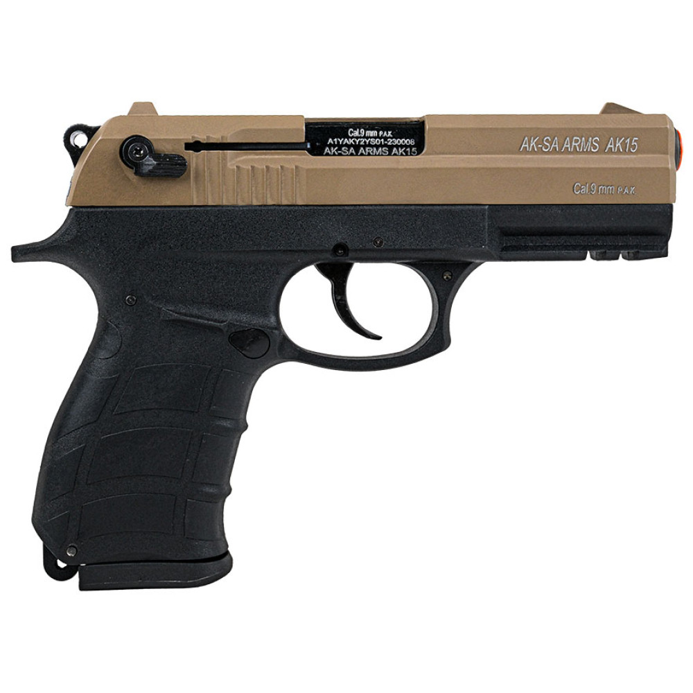 Стартовый пистолет Aksa Arms AK15 CC-02 Black-Tan (Акса Армс АК15 СС-02 черно-песочный)