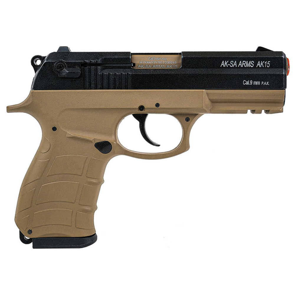 Стартовий пістолет Aksa Arms AK15 CC-03 Tan-Black (Акса Армс АК15 СС-03 пісочно-чорний)