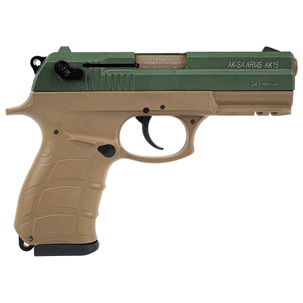 Стартовый пистолет Aksa Arms AK15 CC-06 Tan-Green (Акса Армс АК15 СС-06 песочно-зеленый)