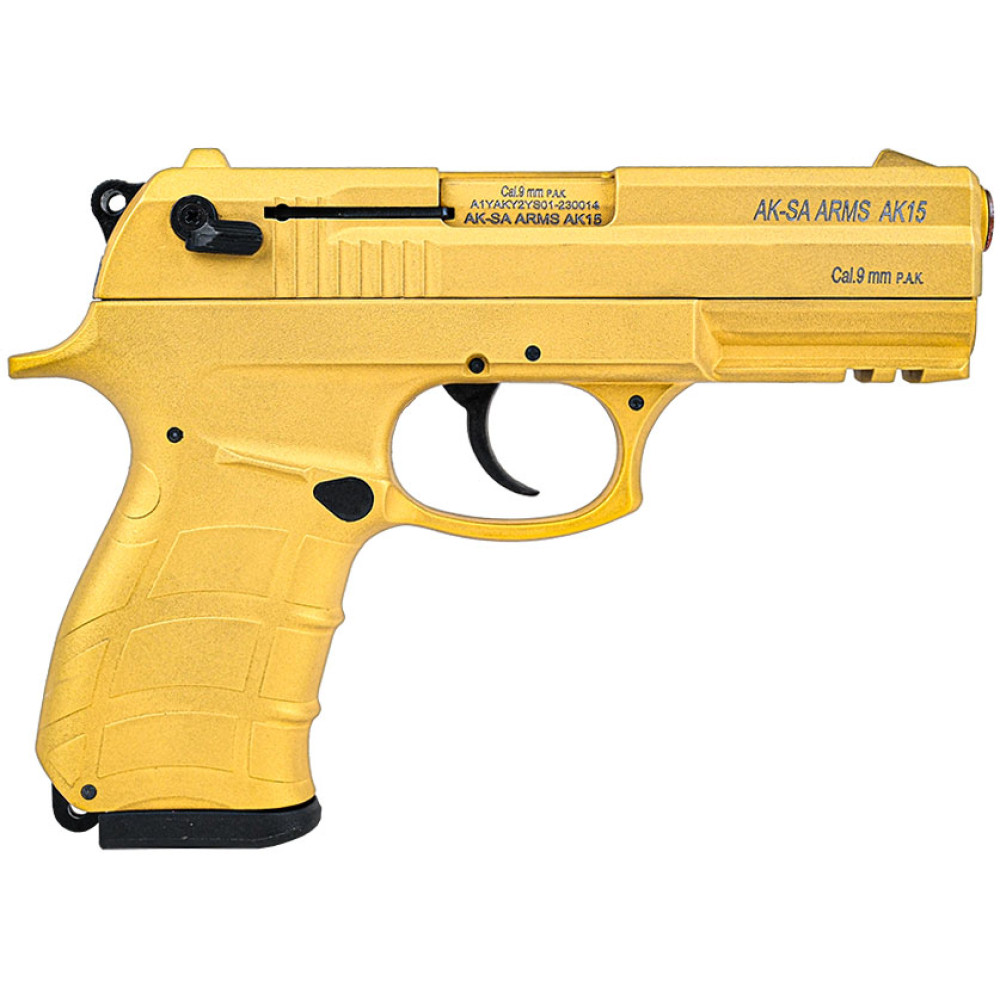 Стартовый пистолет Aksa Arms AK15 CC-07 Gold (Акса Армс АК15 СС-07 золотой)