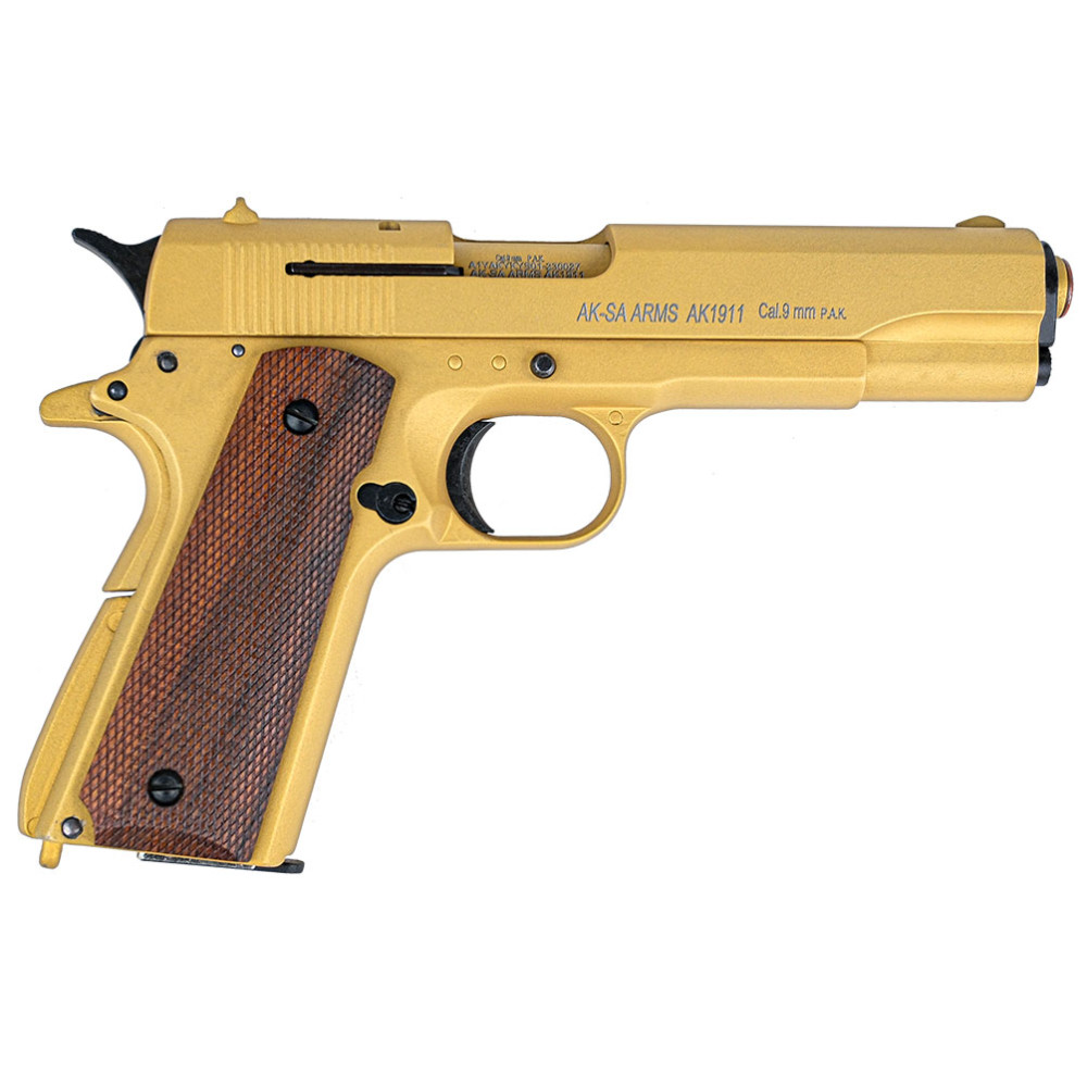 Стартовий пістолет Aksa Arms AK1911 CC-07 Gold (Акса Армс АК1911 золотий)