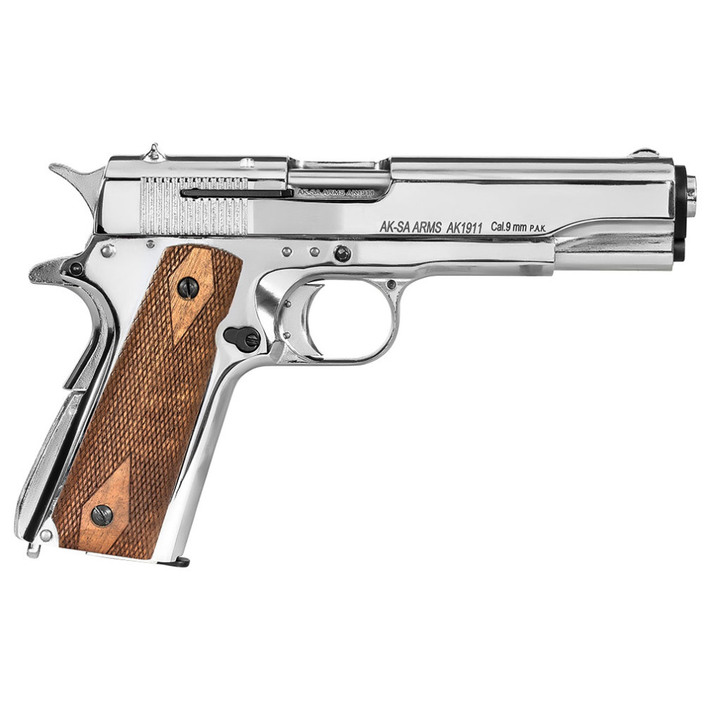 Стартовый пистолет Aksa Arms AK1911 CC-10 Nickel (Акса Армс АК1911 никелированный)