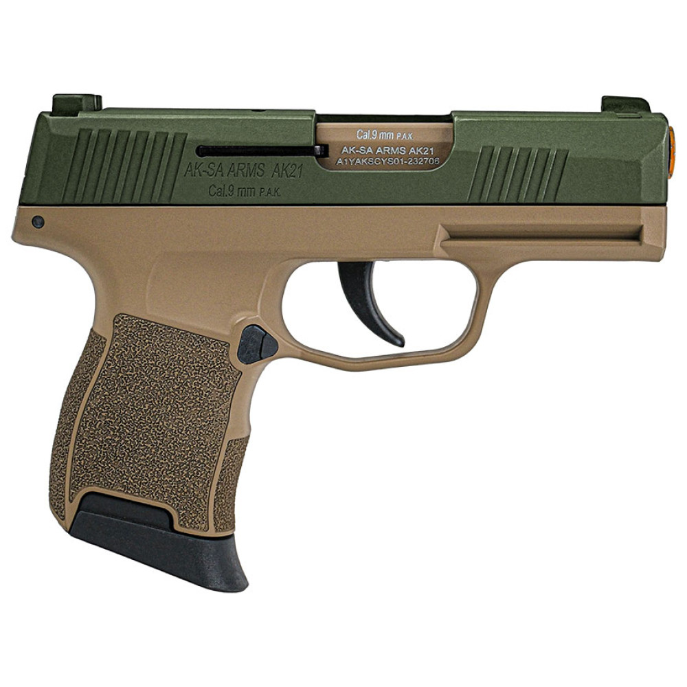Стартовий пістолет Aksa Arms AK21 CC-06 Tan-Green (Акса Армс АК21 пісочно-зелений)