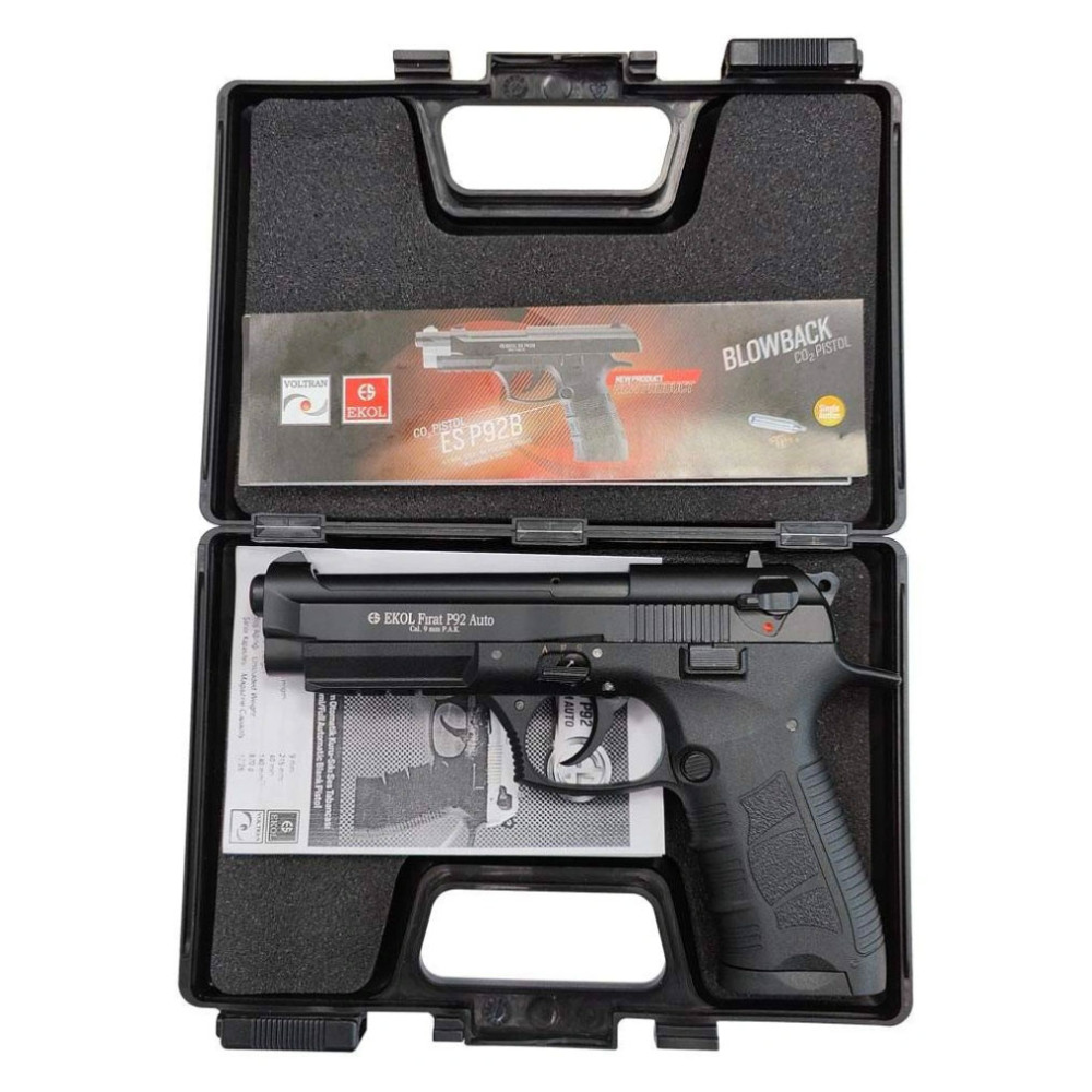 Стартовый пистолет EKOL Firat P92 Auto Black (Экол Фират П92 Авто Черный)