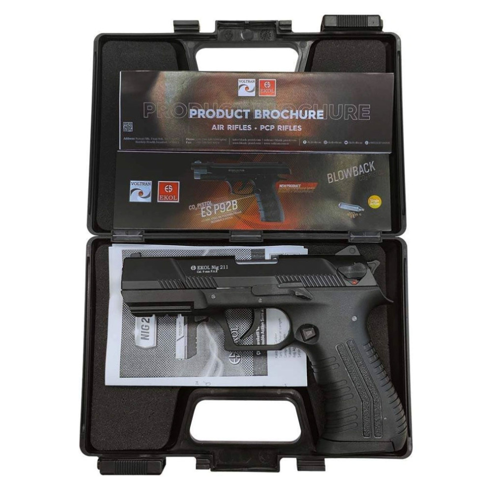 Стартовый пистолет EKOL Nig 211 Black (Экол Ниг 211 Черный)