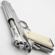 Стартовый пистолет Kuzey 911 #3 Chrome/White (Кузей 911 №3 Хромированный с белой рукоятью под кость)