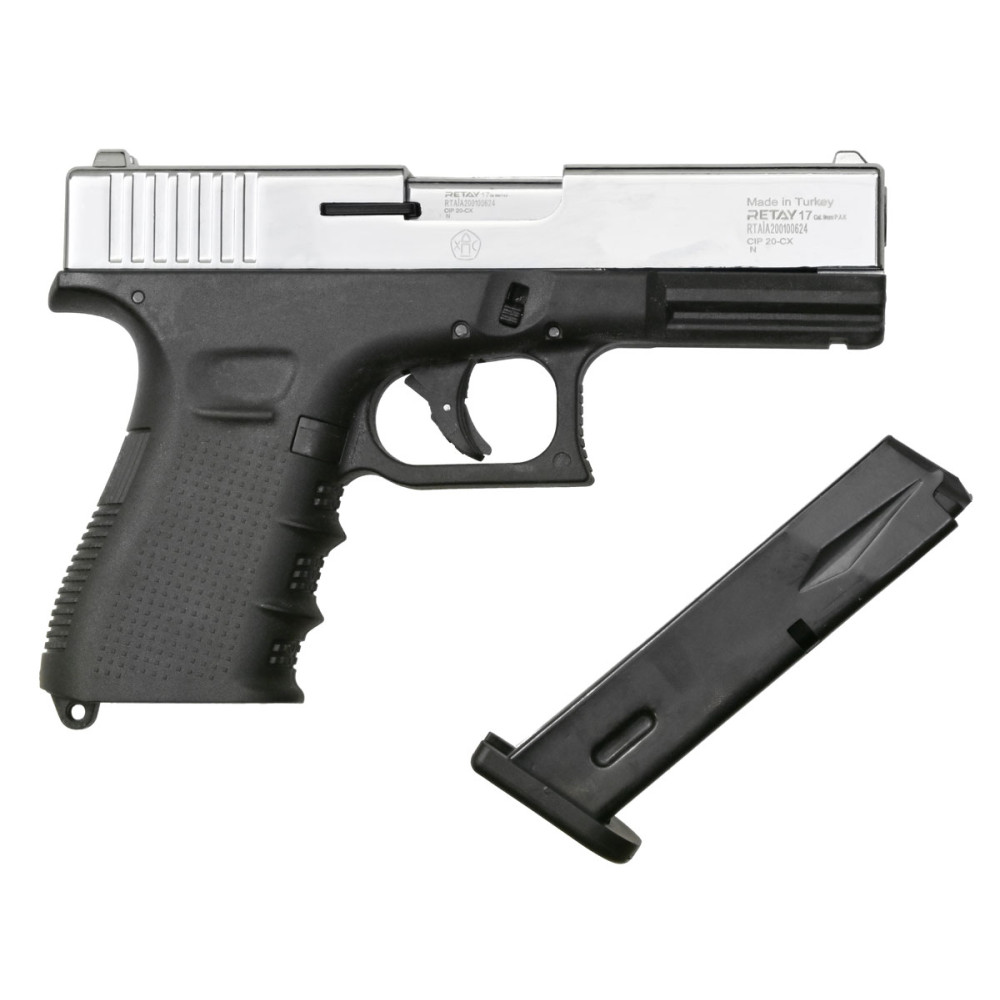 Стартовый пистолет Retay G17 Nickel (Ретай Г17 зеркальный никель)