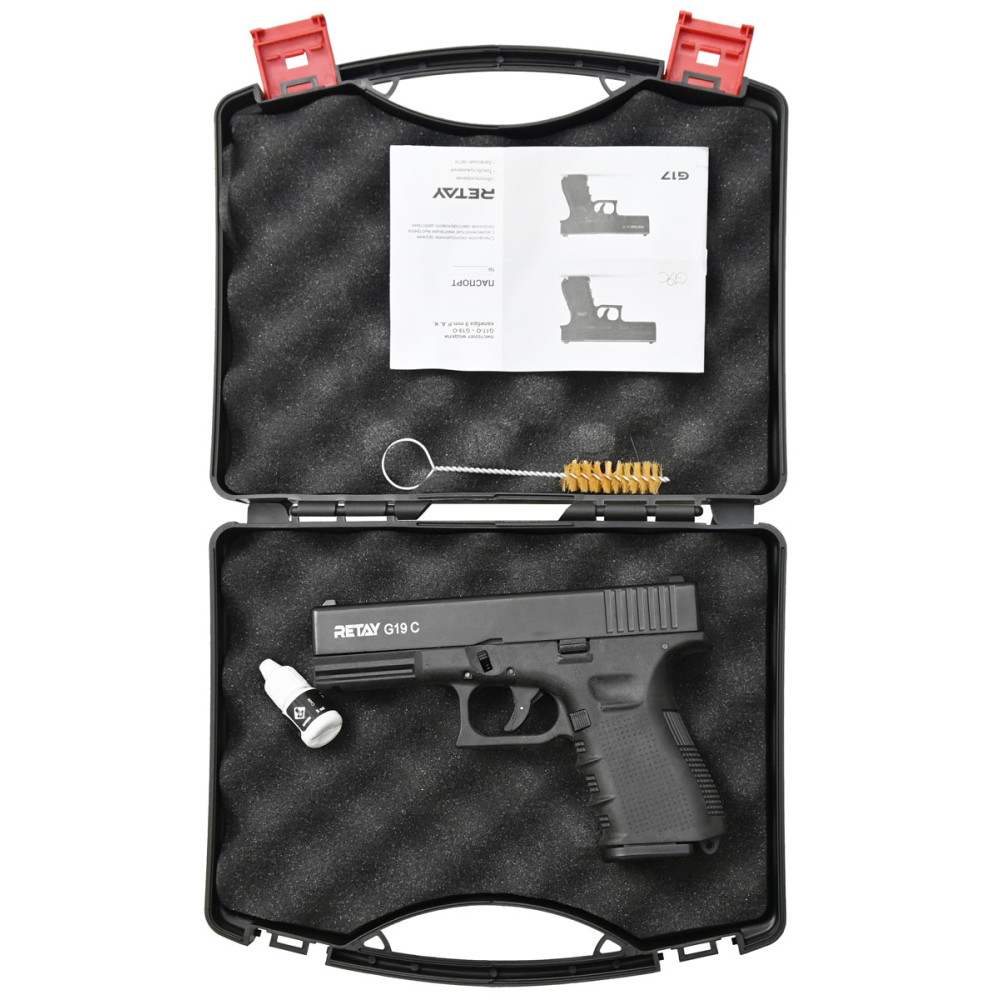 Стартовый пистолет Retay G19C Black (Ретай Г19С черный)