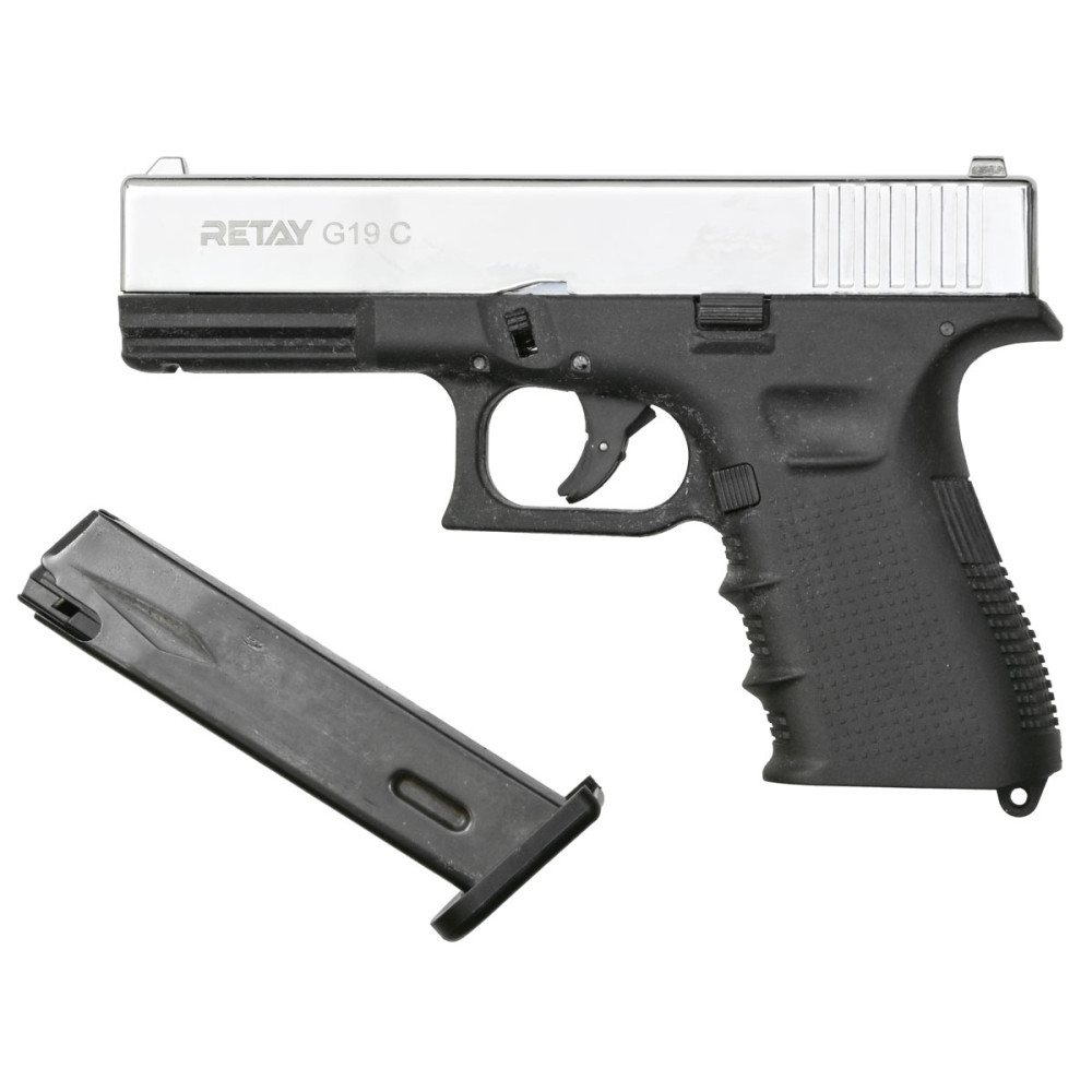 Стартовый пистолет Retay G19C Nickel (Ретай Г19С никель)