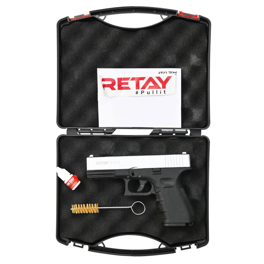 Стартовый пистолет Retay G19C Nickel (Ретай Г19С никель)