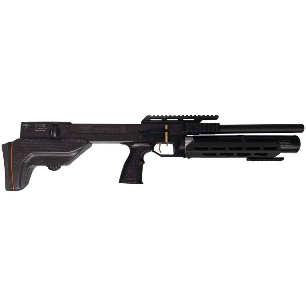 Пневматическая PCP винтовка ZBROIA Sapsan TAC 450-220 Черная (Зброя Сапсан ТАК 450-220 черная)