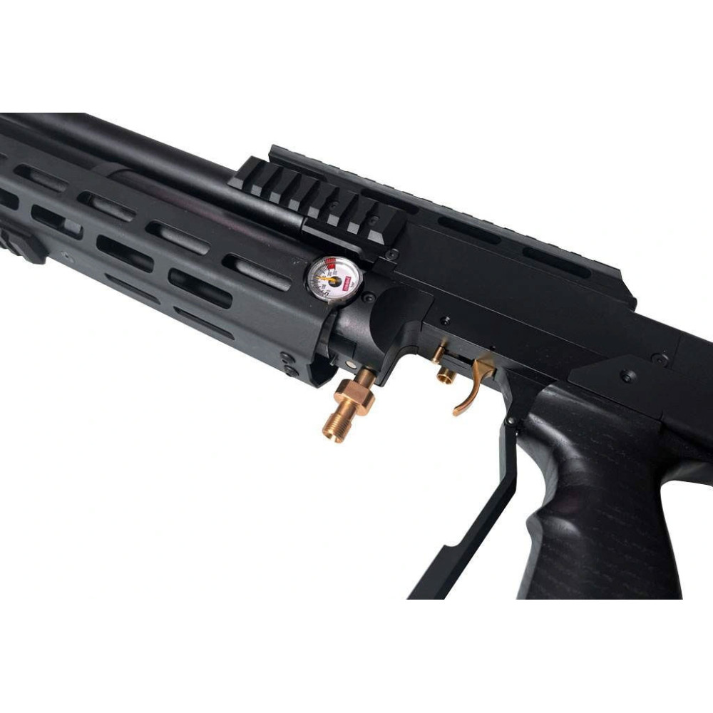 Пневматическая PCP винтовка ZBROIA Sapsan TAC 450-220 Черная (Зброя Сапсан ТАК 450-220 черная)