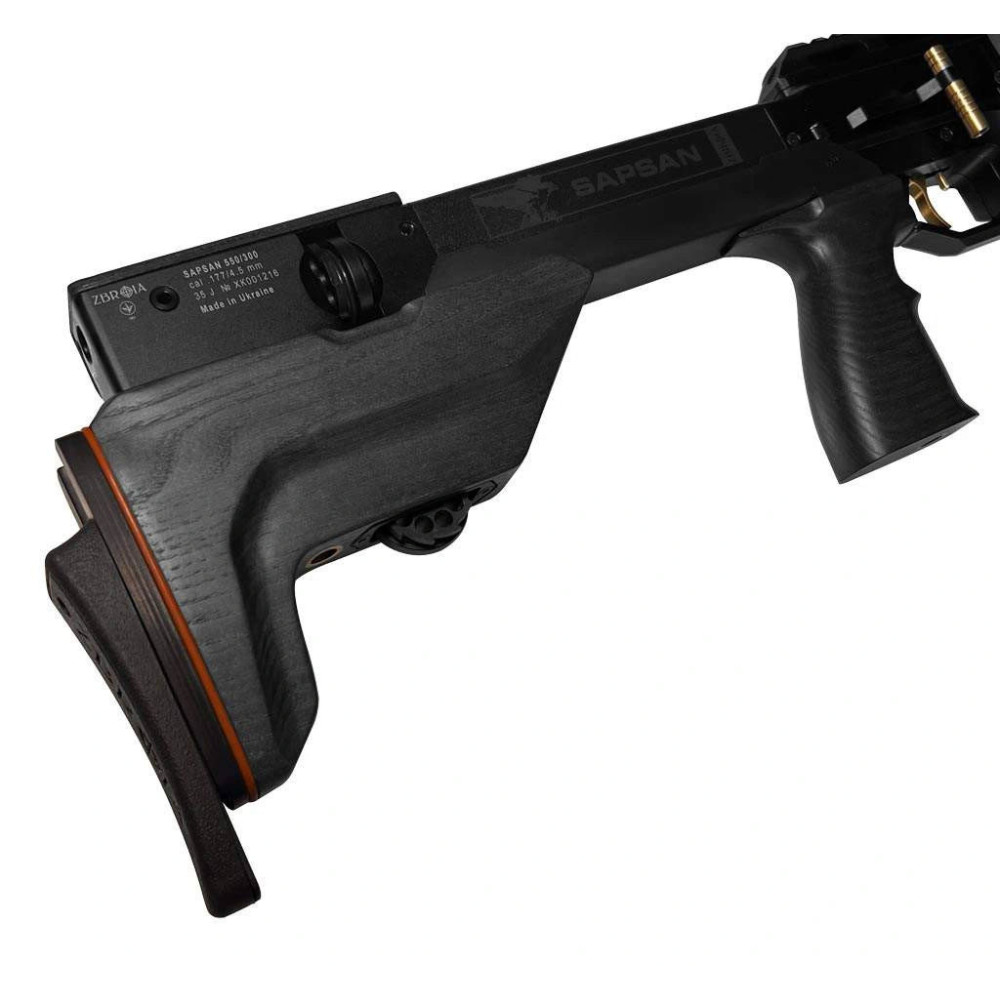 Пневматическая PCP винтовка ZBROIA Sapsan TAC 550-300 Черная (Зброя Сапсан ТАК 550-300 черная)