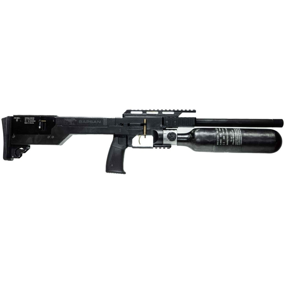 Пневматическая PCP винтовка ZBROIA Sapsan TAC-MC 450 / 480 black (Зброя Сапсан ТАК-МС черный)
