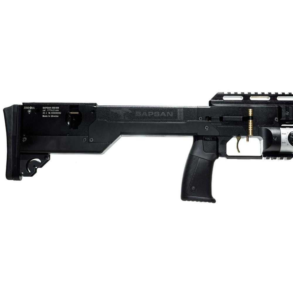 Пневматическая PCP винтовка ZBROIA Sapsan TAC-MC 450 / 480 black (Зброя Сапсан ТАК-МС черный)