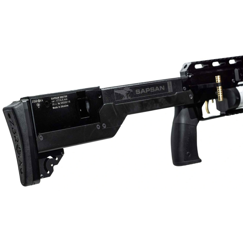 Пневматическая PCP винтовка ZBROIA Sapsan TAC-MC 550 / 700 black (Зброя Сапсан ТАК-МС черный)