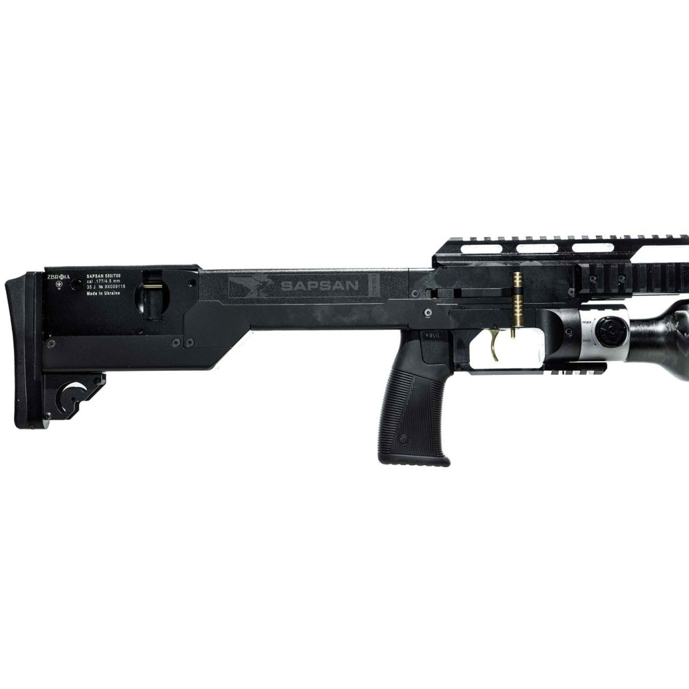 Пневматическая PCP винтовка ZBROIA Sapsan TAC-MC 550 / 700 black (Зброя Сапсан ТАК-МС черный)
